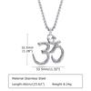 Stainless Steel Yoga Om Necklaces for Men,Punk Solid Metal Aum Pendant Collar Gifts,Male Jeweklry Gifts