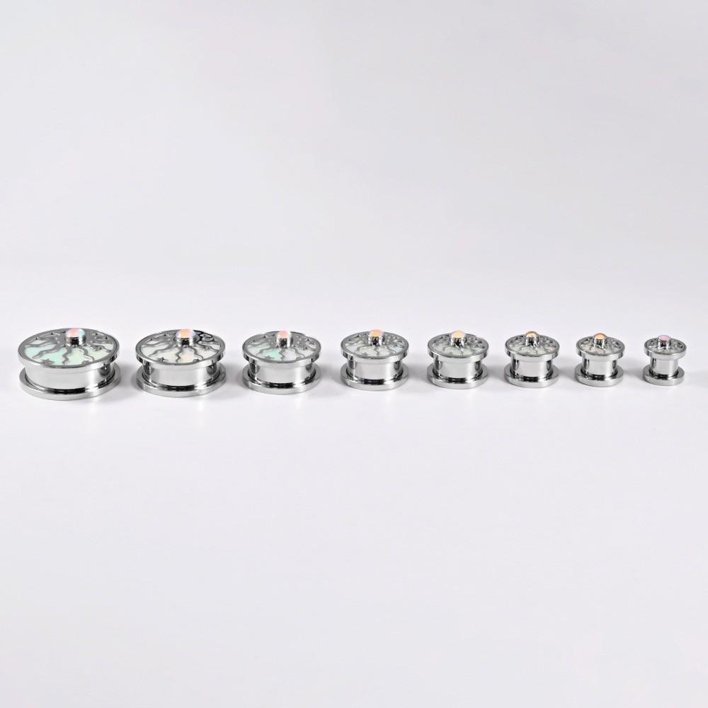 Sun Star Design Ear Gauges Stainless Steel Ear Plugs Trendy Earring Plugs  for Tragus Piercing