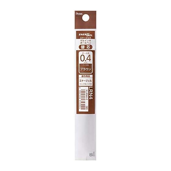 Pentel ballpoint pen refill XLRN4-E Energel 0.4mm brown 10 pieces