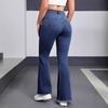 Damen Vielseitige Hell-/Dunkelblaue Schlagjeans mit Modischer Herz-Verzierung und Ripped-Design - Kollektion 2025