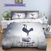Tottenham Hotspur FC Pattern Bedding Home Decoration Birthday Gift (1 * Duvet Cover + 2 * Pillowcase, Without Core)