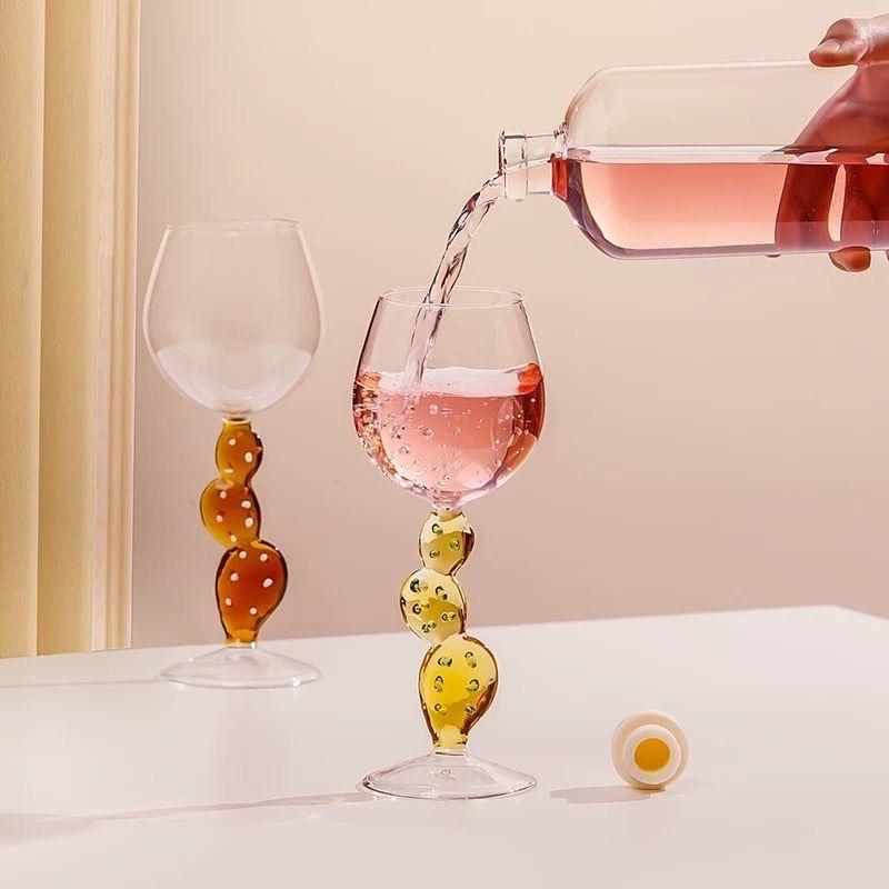 Creative Cactus Wine Glass – Unique Goblet for Red Wine or Cocktails