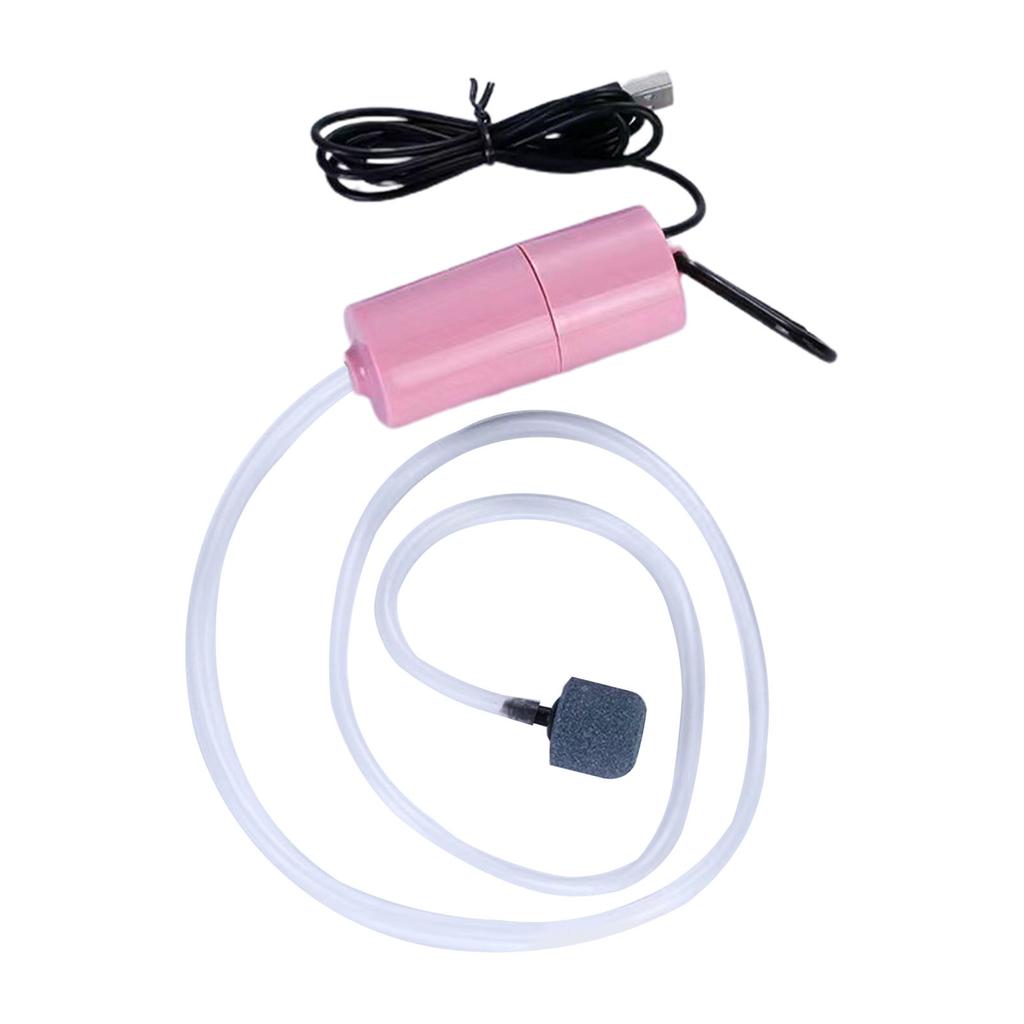 Fish Tank Air Pump Household Silent Mini USB Oxygen Pump Outdoor Fishing Aquarium Pumps Pink