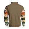 Men's Print Hoodie, Western Long Sleeve Pullover Sweatshirt with Pattern
