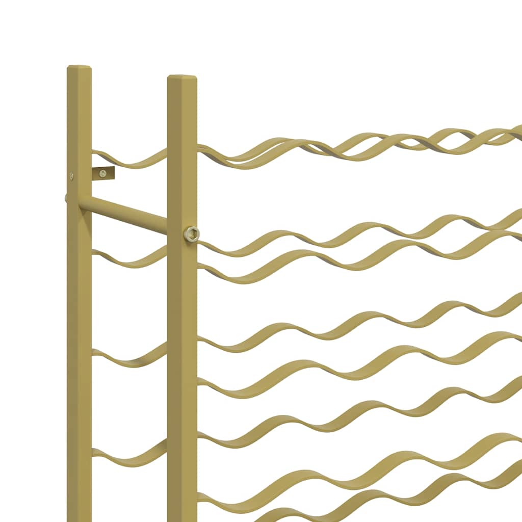 48 Bottle Wine Rack In Golden Metal