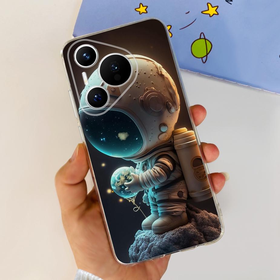 Für Huawei Pura 70 Hülle Niedliche Cartoon Bemalte Abdeckung Klare Silikon Handyhülle Für Huawei Pura 70 Pro Plus Pura70 Pro + Weiche Hülle