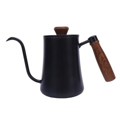 Handbrygg Kaffekanna 600ML 304 Rostfritt Stål Smal Lång Pip Kaffekanna med Skala Isolerad