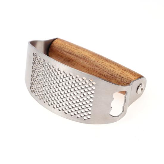 Garlic Presser Manual Garlic Press Rocker Mincer with Peeler Stainless Steel Garlic Chopper for Quick Clean Crushing Easy to Use Kitchen Tool for