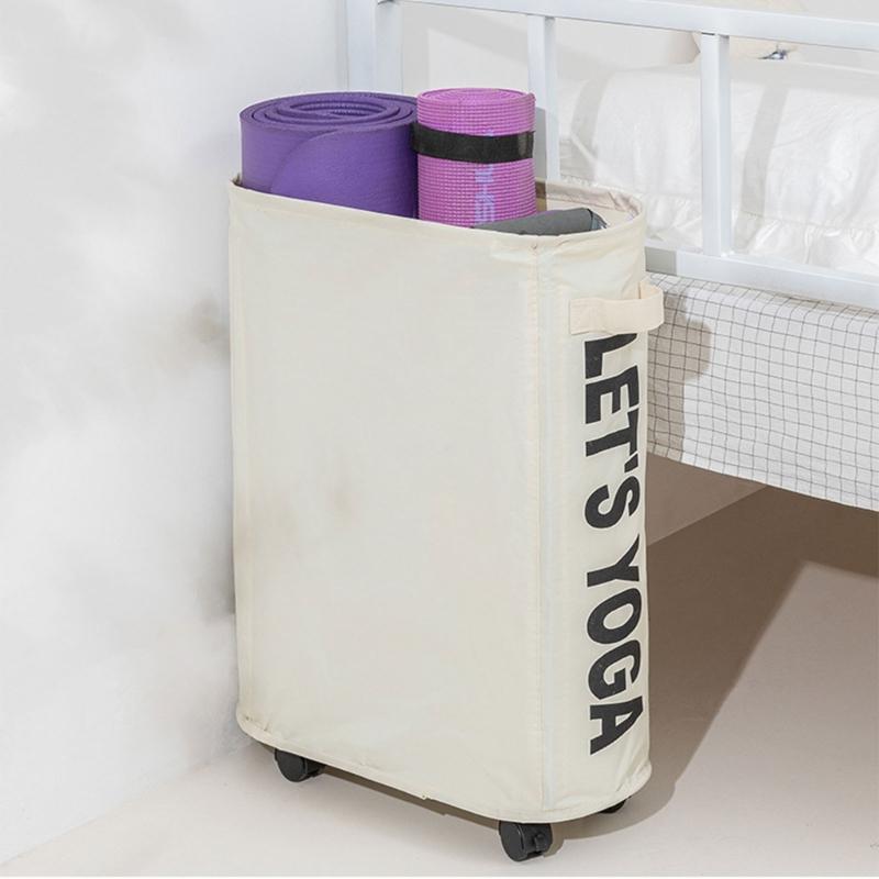 Rollender Wäschekorb mit Rädern für Zuhause, faltbar, Aufbewahrungskörbe für Schmutzwäsche, wasserdichte Organizer, schmaler Wäschekorb