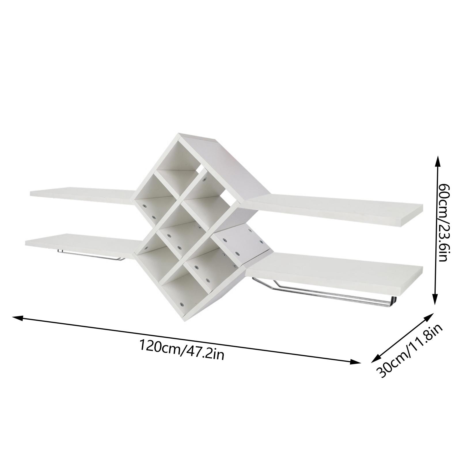 

Wall Mounted Wine Stemware Glass Rack Cabinet Multi Bottle Holder