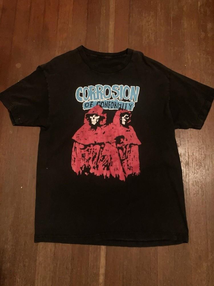 

Vintage Corrosion Of Conformity TShirt Black Cotton All Size HRN87 Unisex T-Shirt L