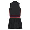 MARTINE GOLF Sleeveless Pleats One-Piece_Black