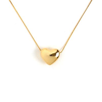 [MELODY] [Melody Accessories] Necklace, Made In Japan, K18GP Metal Heart Pendant Jewelry, Mirror Ball (Gold Color)