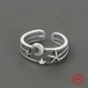 BFCLUB  Silver Color Open Ring for Women Leaf Retro Bird Trendy Jewelry Bijoux Birthday Anillos Gift