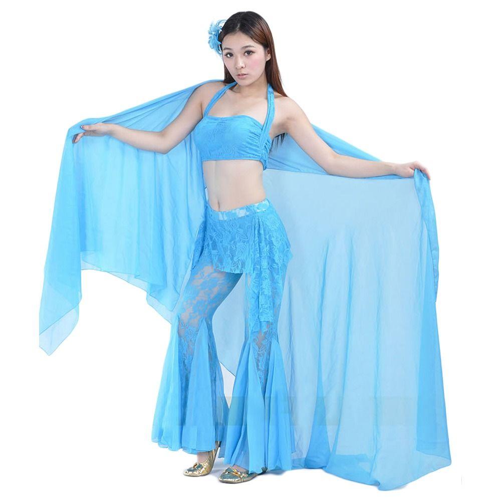 Women Show Costumes Dancer Skirt Belly Dance Veil Wrap Belt Hip Scarf Dancer Shawl