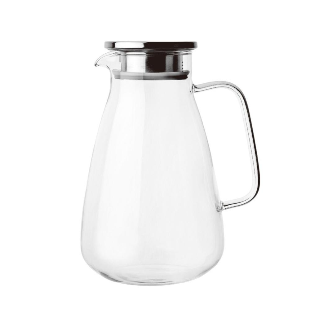 2600ml Glass Water Pitcher High Borosilicate Large Capacity Glass Cold Water Kettle Heat Resisttant with Lid Glass Tea Pot
