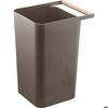Poubelle En Polypropylène Et Poignée En Bois Como 24 X 19,5 X 32 Cm