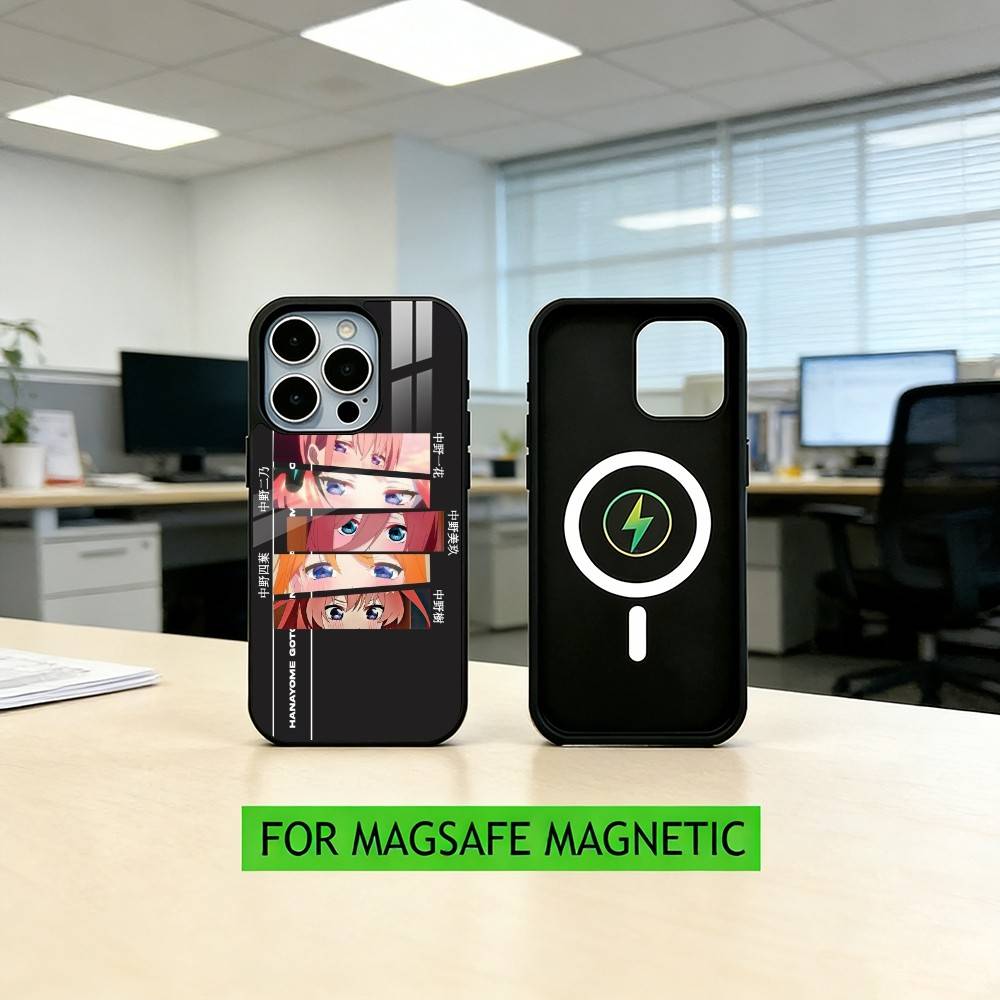The Quintessential Quintuplets Phone Case For iPhone17,16,15,14,13,12,11Plus,Pro Magnetic For Magsafe Wireless Charging