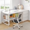 Simple Integrated Computer Desk with Cabinet for Bedroom or Apartment