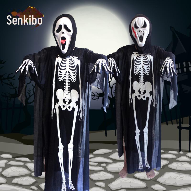 Halloween & Masquerade Costumes: Ghost Festival Outfits, Skull Gloves, and Carnival Performance Wear