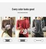 Women's 100% Pure Wool Round Neck Thickened Sweater for Autumn/Winter