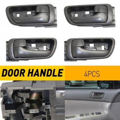 Door Handle Fit 2002-2006 Toyota Front Rear & Inner Gray Plastic 4pcs