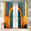 Curtain Fabric Print Door Versatile Polyester Without Rod Stuff Clearance Bedroom Living Room Office Decor Set Of 2 Made Washable Great Ready