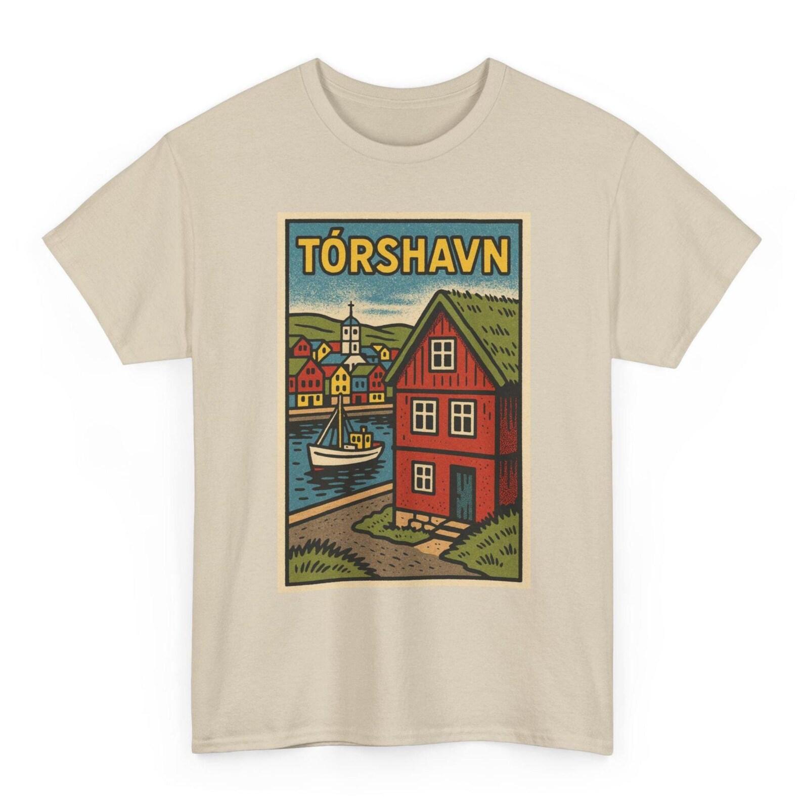 Tórshavn T-Shirt Unisex: Retro Faroe Islands Tee 3XL
