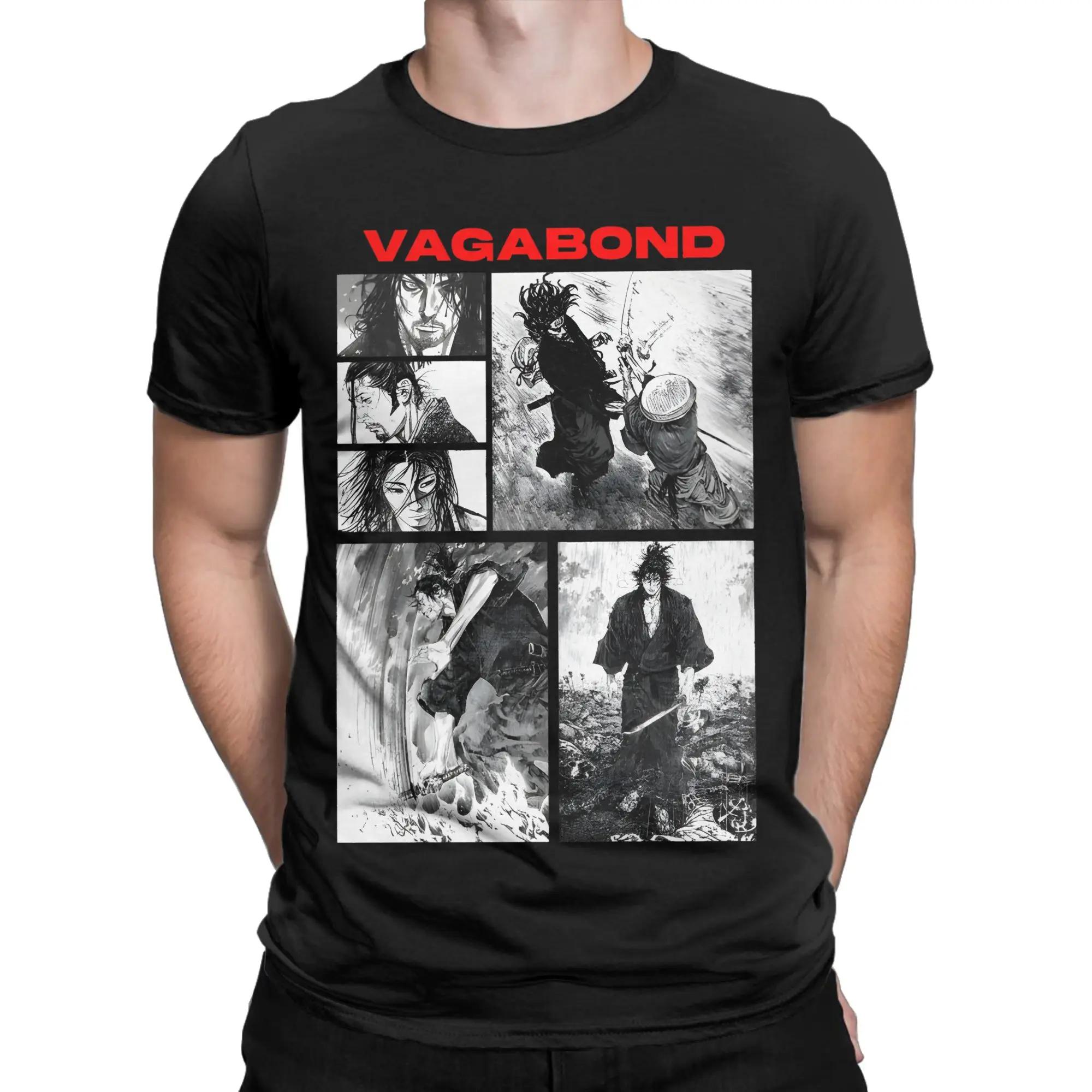 

Men s T-Shirts Musashi Vagabond Manga Samurai Funny Pure Cotton Tee Shirt Short Sleeve T Shirt Round Neck Clothing Summer S чёрный
