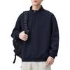 Men's Heavyweight Half-Zip Fleece Hoodie - 2025 American Style, Thickened Loose Fit, Trendy Casual Outerwear