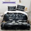 Name Custom Drum Pattern Bedding Set Quilt Cover Pillowcase Home Decor Gift (1 * duvet cover + 2 * pillowcase, without core)