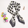Women's Versatile Green Silk Satin Scarf - Fresh High-End Accessory