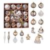 Holiday Ornament Assortment PVC Hanging Tree Trim for Christmas Indoor Display and Seasonal Room Styling for Tree Use