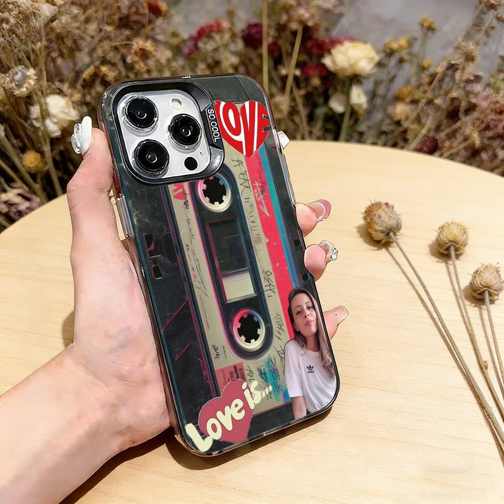 

Cassette Tape Retro Style Phone Case For iPhone 17,16,15,14,13,12,11 Plus,Pro Max,XS,Colorful Silver Phone case Funda Cover iPhone13