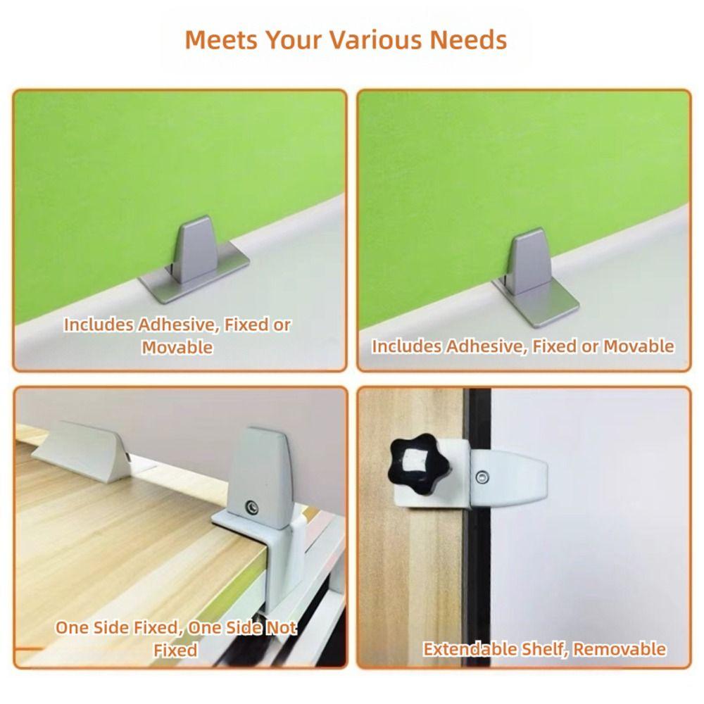 Multifunctional Office Desk Baffle Clip Black White Silver Privacy Screen Clip  Home Office