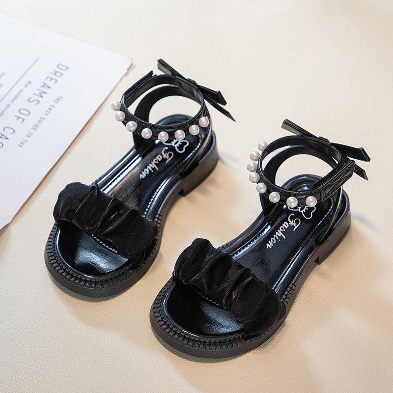 

Универсальные сандалии для девочек с бантом: Легкие, Мягкая подошва для Весенних и Летних вечеринок 30 (approx. 18cm foot length) чёрный