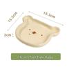 ZISIZ Cute Cartoon Smiling Bear Ceramic Plates (3-Pack)