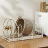Carbon Steel Dish Drain Rack Adjustable Pot Lid Organizer Practical Kitchen Utensils Rack  Pantry