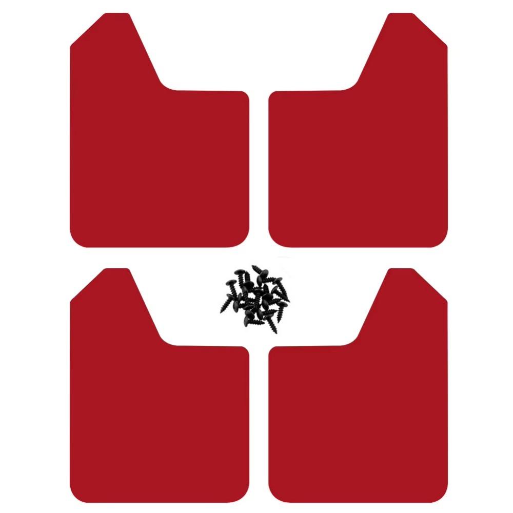 

4Pcs Classic Universal Car Fender Set Convenient Dust-proof Car Splash Guard High-quality Easy To Install Auto Mudguards Car червоний