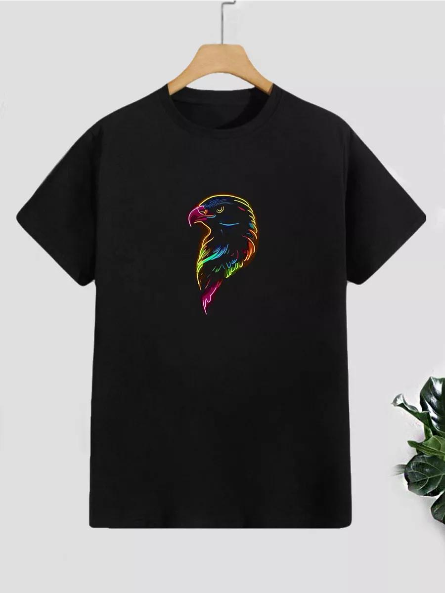 

T-shirt with Falcon Bird print 4XL