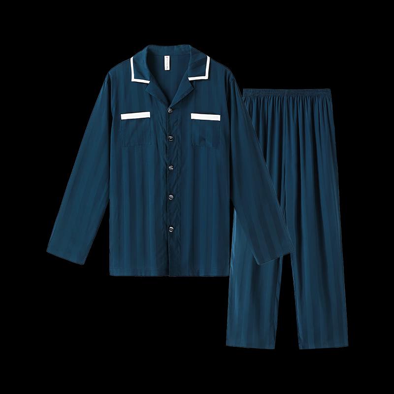 Fenteng Herren Seidenähnliches Loungewear-Set