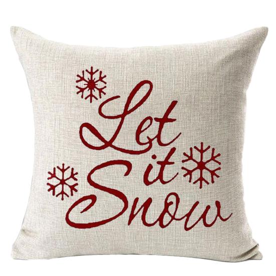 Talos Merry Christmas Snowflake Tree Print Überwurf-Kissenbezug für Sofa, Bett, Auto, Dekoration