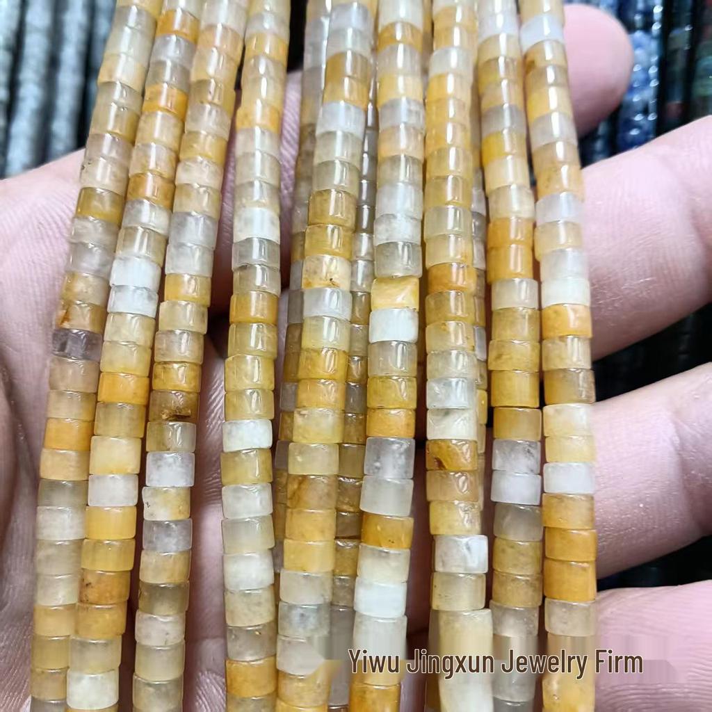 2x4mm Natural Agate Stone Separator Beads for DIY Jewelry Making - Loose Semi-Finished Accessories In Stock