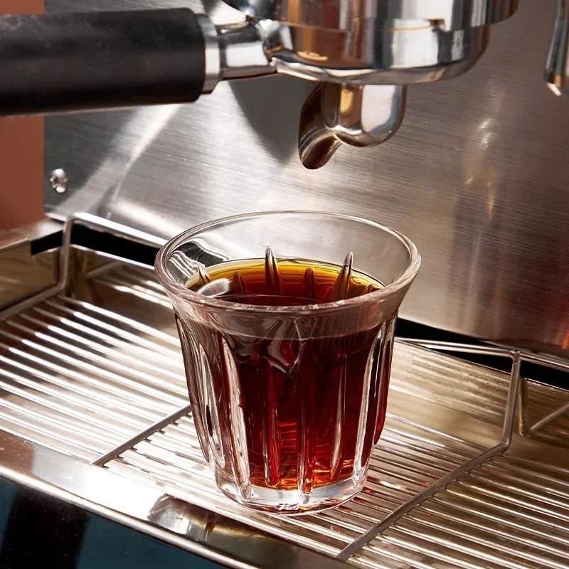 90/130/160/200ML Clear Glass Coffee Cup Heat-resistant Wedding Party Cocktail Beer Cup Breakfast Milk Cappuccino Latté Glass Cup