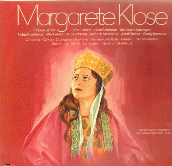 LP Record MARGARETE KLOSE  Margarete Klose 2221484 BASF 1974 Germany Classical Used