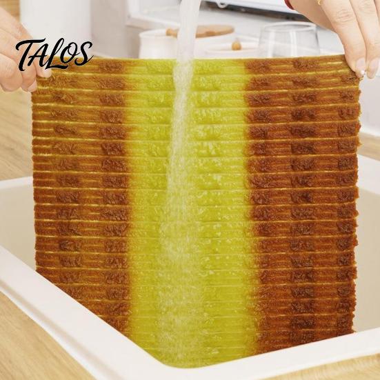Eco Friendly Paper Towel Alternative Reusable Microfiber Cleaning Cloth, Thick Absorbent Tearable Wipes, Wet And Durable Household Rags Dry