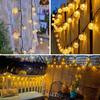 Topamz Solar LED String Lights, 50 LEDs, 7m, with Remote Control, 8 Modes & Timer Function, IP65 Waterproof, Automatic On/Off at Sunset/During the Day