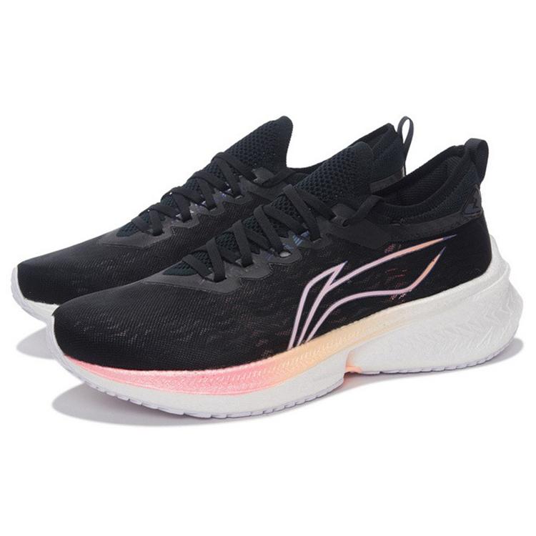 New LiNing Feidian Discovery Support Low Top Running Shoes Women's Black ARMS016-4