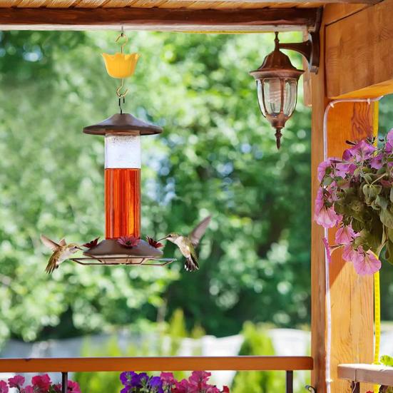 1 Set Vogelfutterhaken, sichtbarer Wasserstand gegen Ameisen, Kunststoff auf den Kopf gestellt, Regenschirmform, Wasserfutterhaken für den täglichen Gebrauch