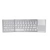 Faltbare kabellose Tastatur, ultraschlanke Touchpad-Bluetooth-Tastatur, wiederaufladbare Klapptastatur für Tablet-Laptop